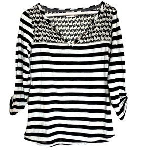 Postmark by Anthropology Rabbit B&W Shirt. XS